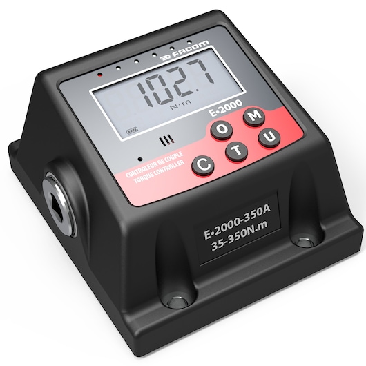 Facom E.2000-5A torque controller with digital display and control buttons, angled view on white background.