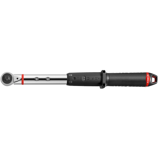 Facom E_516ST-135PB torque wrench with black handle and metal shaft, side angle on white background.