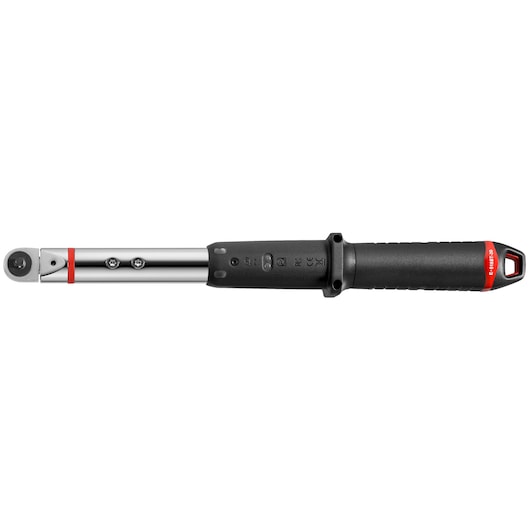 Photo of Facom E_516ST-30PB torque wrench, black and silver, side view on white background.