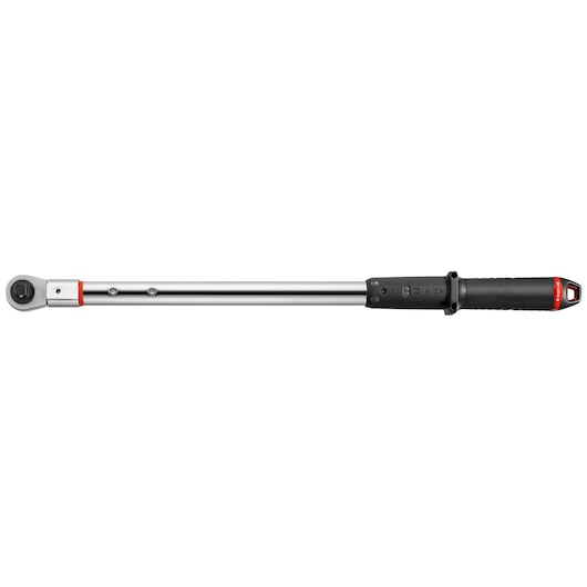 Facom E_516ST-340PB torque wrench with black handle and silver shaft, side angle, white background.