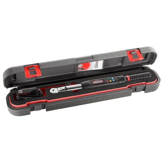 Electronic Torque Wrench with ratcheting head, square drive 1/4, range 1.5-30Nm