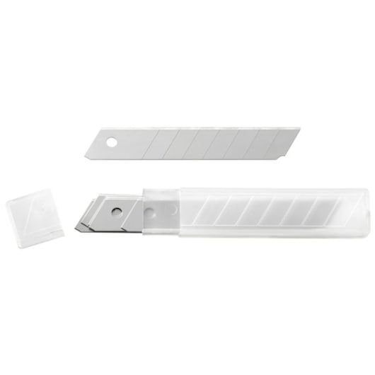 Facom E020304 utility snap-off blade set with transparent storage case, shown on white background.