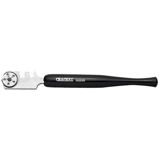 Facom E020305 glass cutter with black handle, side view, on white background.
