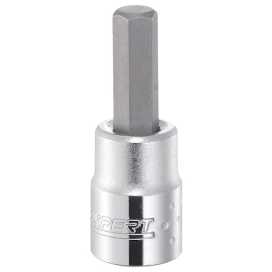 Facom E030904 hex socket bit, silver finish, front angle on white background.