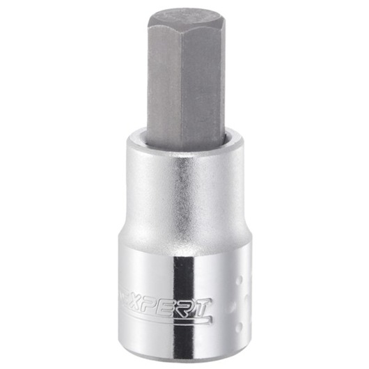 Facom E031908 hex bit socket, silver finish, photographed on white background, tool accessory.