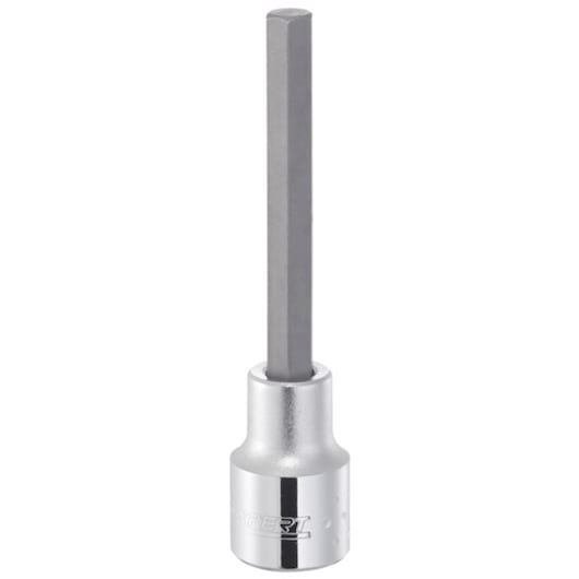 Facom hex socket bit E031982, silver and gray, front angle, photography of tool accessory.