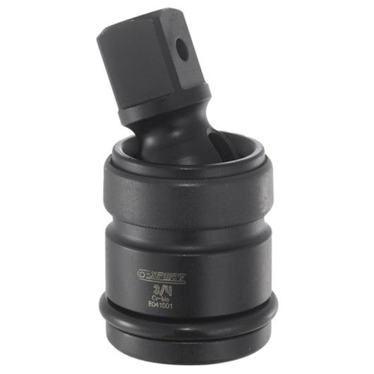 Facom E041501 black impact universal joint, socket accessory, front angle, white background.
