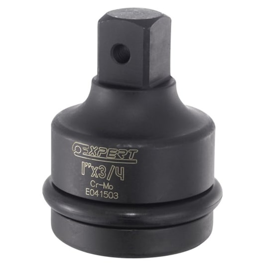 Facom E041503 black steel socket adapter on white background, front angle.