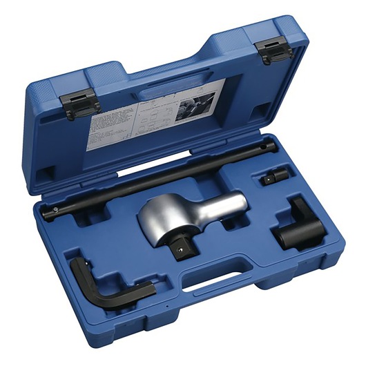 Facom E100103 kit with metal tools in blue carrying case, photography angle showing contents.