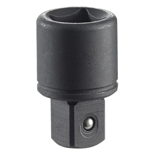 Facom E100204 black impact socket adaptor, front angle, tool accessory for sockets.