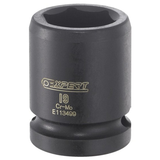 Facom Expert socket, black, 19mm, Cr-Mo steel, SKU E113492, product photo on white background