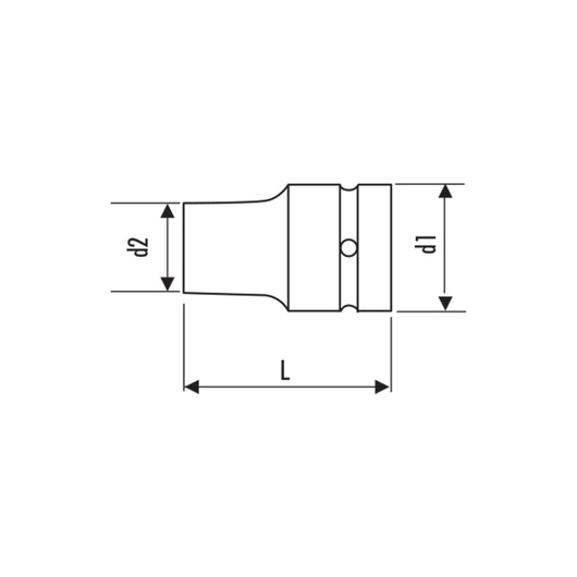 EXPERT by FACOM® 1/2 in. Impact socket, Hex, Metric 18 mm