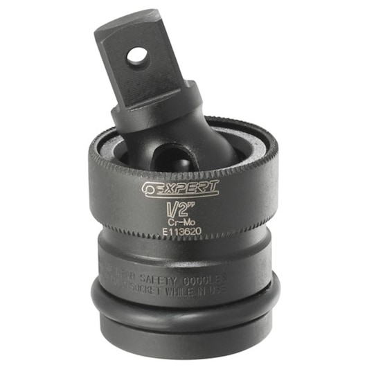 Facom E113620 black steel impact universal joint, photography, front angle, visible Expert branding