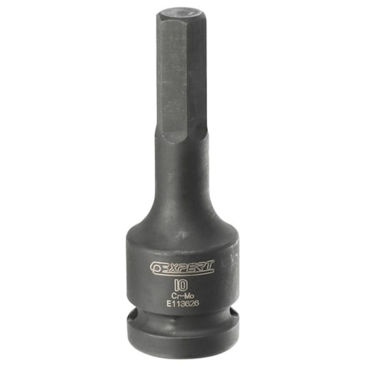 Facom E113623 hex impact socket, black finish, product photography, front angle on white background.
