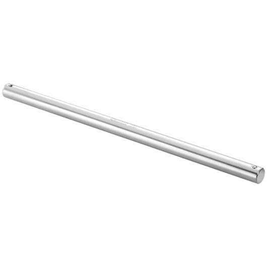Facom E113816 silver extension bar, cylindrical shape, photography, side angle on white background