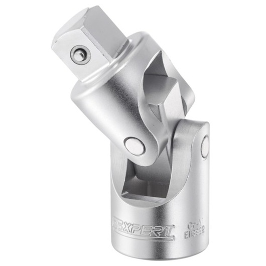 Facom E113822 socket universal joint, silver finish, photography, angled view on white background.