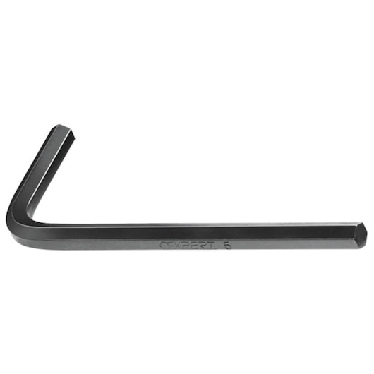 Facom E113912 hex key, black steel, angled view on white background.