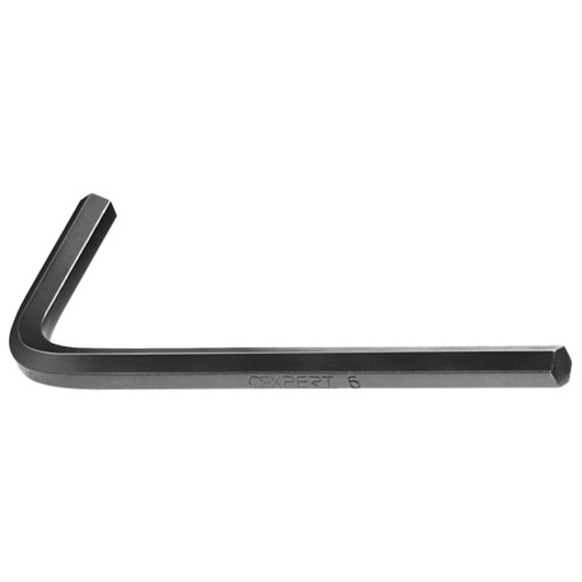 Facom E113919 hex key, black metal, L-shape, side view on white background.