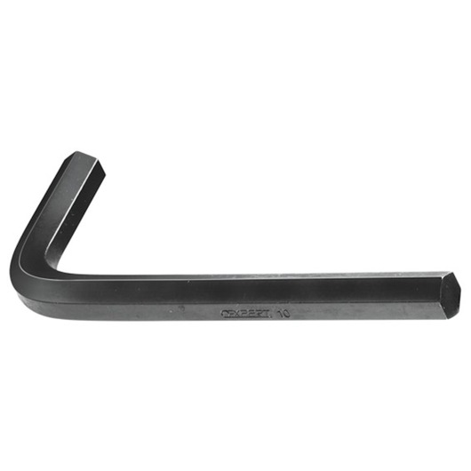 Facom E113920 black hex key, L-shaped, isolated on white background, side angle.