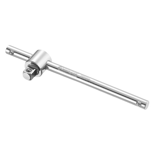 Facom E117259 chrome T-handle socket wrench, photography, side angle, polished metal finish