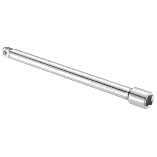 Facom E117260 chrome extension bar, socket accessory, side angle on white background.