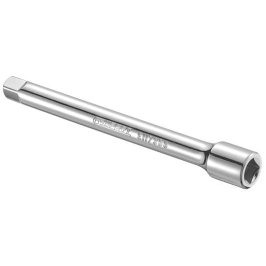 Facom E117356 chrome extension bar for socket wrench, angled product photo on white background.
