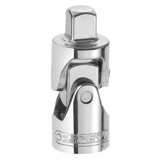 Facom E117360 chrome universal joint socket adapter, studio photo on white background.