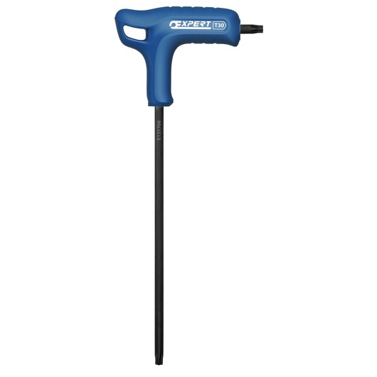 Facom E121706 T-handle Torx key with blue handle and long black shaft, product photo on white background.