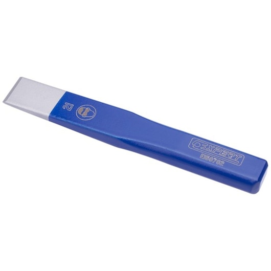 Facom E150702 blue cold chisel with flat end, angled studio view.