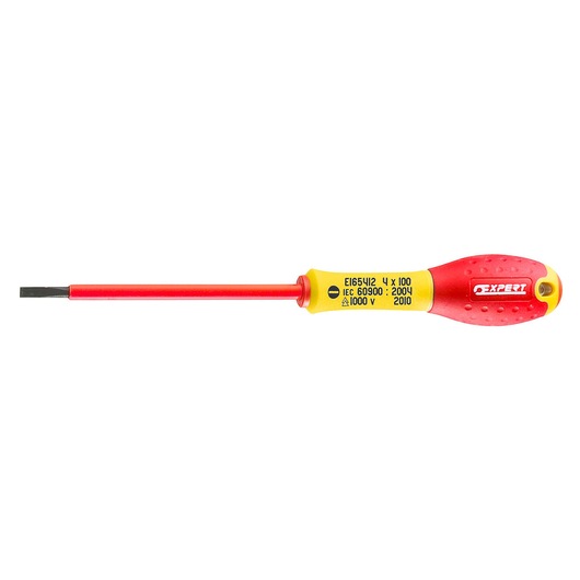 EXPERT by FACOM® 4 x 100 mm 1000V Insulated Screwdriver for Slotted Head Screws