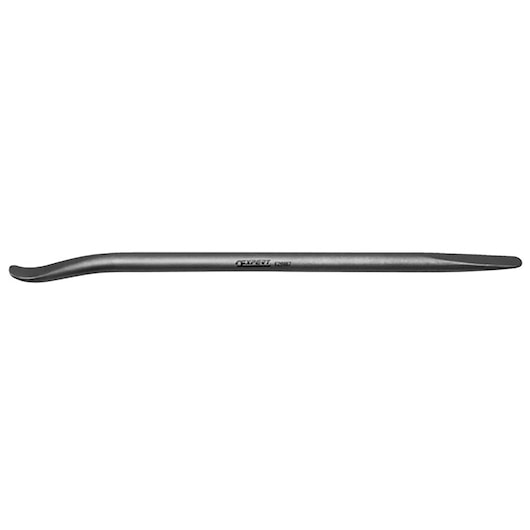 Facom E201117 straight steel pry bar with curved tip, tool category, side view on white background.