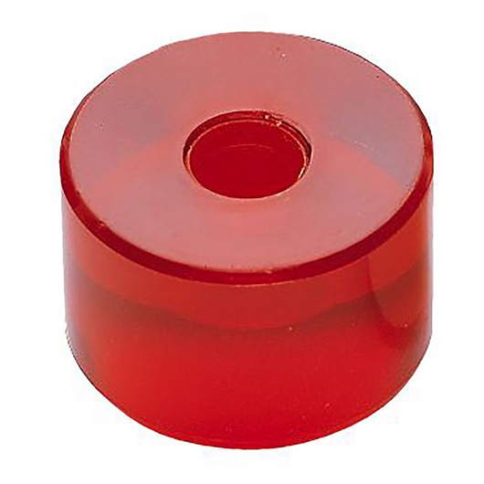 Facom EB_50 translucent red cylindrical spacer with center hole, photo on white background.