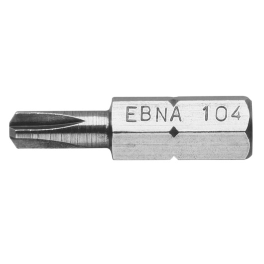 Facom screwdriver bit EBNA_105, silver hexagonal steel bit, left-side view on white background.