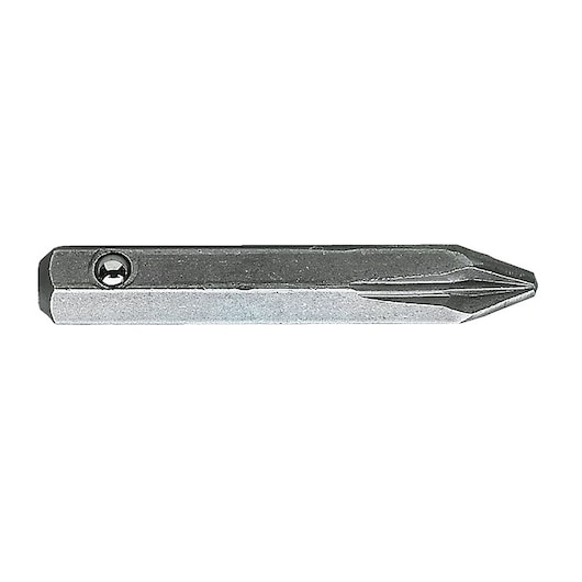 Facom ED_001 gray Phillips screwdriver bit, front angle, metal hex shank visible.
