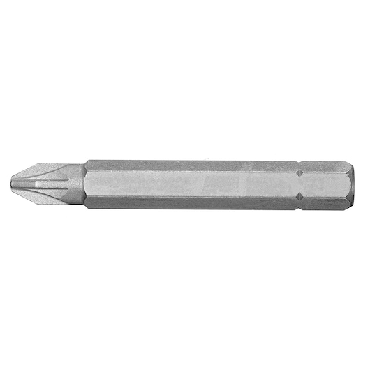 Facom ED_111 silver hexagonal screwdriver bit, side angle, metal finish, photography category