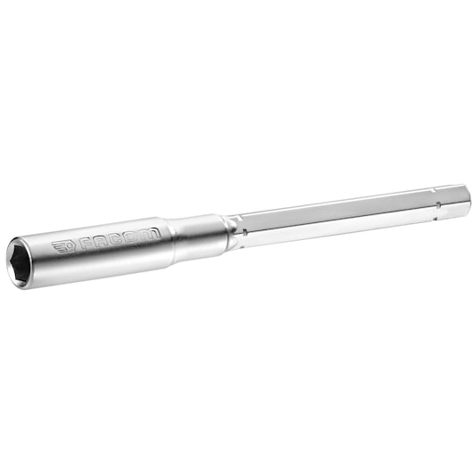 Photo of Facom EF.R180 long hex socket, chrome finish, photographed on white background, tool category.