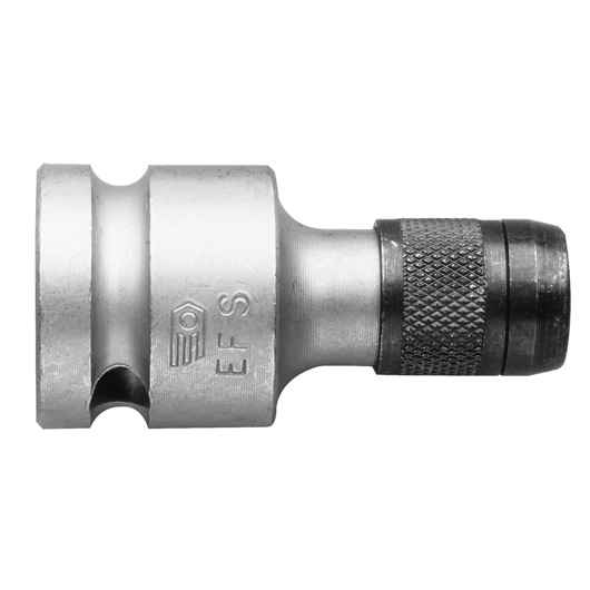 Facom EF_S metallic socket adapter with knurled grip, side view on white background.