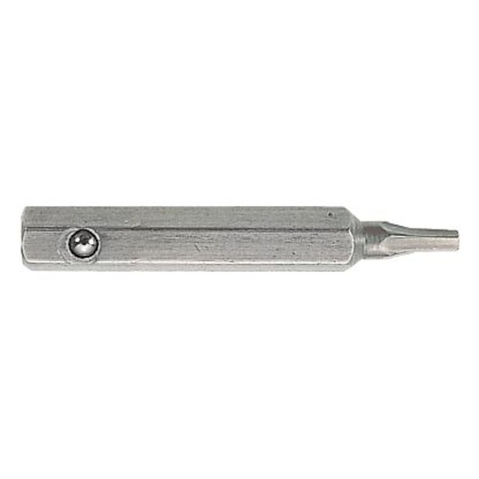 Facom EH_000_9 metal hex screwdriver bit, side view on white background.