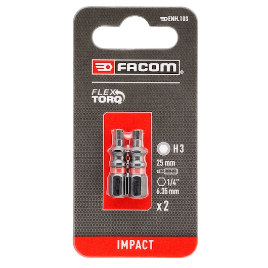 Impact Flextorq, 25 mm, 2 pack, 3 mm