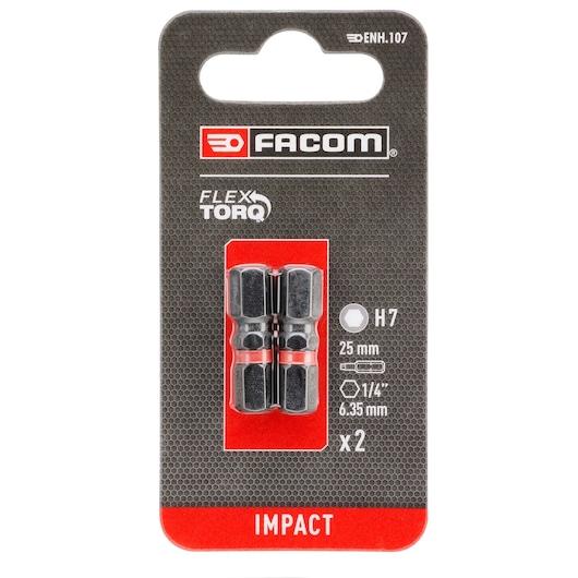 Impact Flextorq, 25 mm, 2 pack, 7 mm