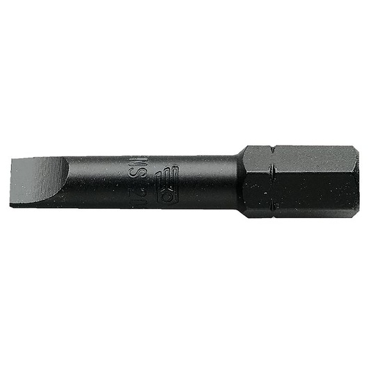 Facom ENS_210 flathead screwdriver bit, black finish, side view on white background.