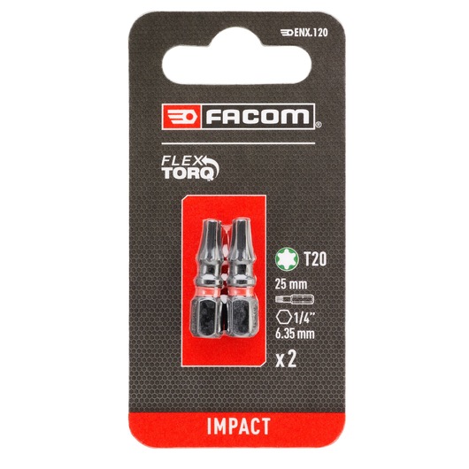 TORX® 25mm, 2 packs, Impact Flextorq, T20