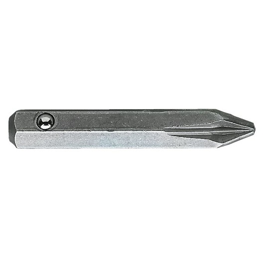 Facom EP_0X2 screwdriver bit with Phillips tip, silver, side angle on white background.