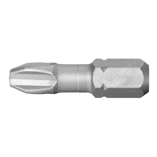 Facom precision screwdriver bit EP_102T, silver, photography, side view on white background.