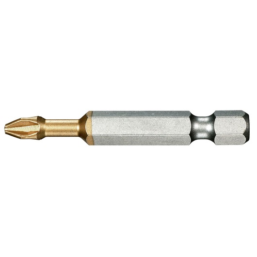 Facom EP_632T screwdriver bit with gold and silver finish, side angle, photography, white background.