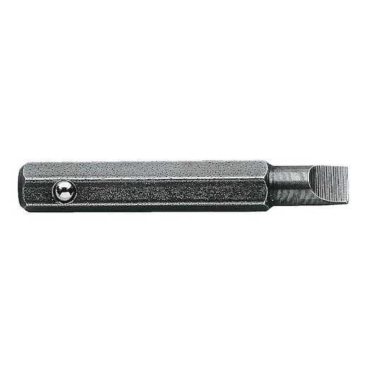 Facom ES_002 hexagonal steel screwdriver bit, side view, on white background.