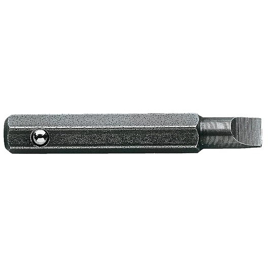 Facom ES_004_5 steel hex screwdriver bit, side angle, on white background.