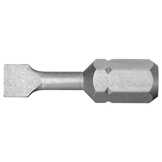 Facom ES_134_5T screwdriver bit with flat blade, silver finish, side angle on white background.