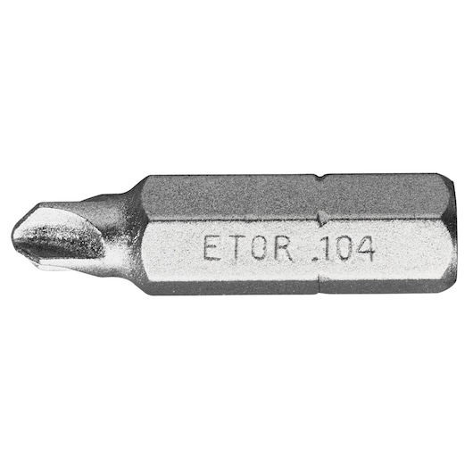 Facom ETOR_104 silver Phillips screwdriver bit, side view, featuring engraved SKU and hex base.