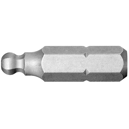 Facom ETS_106 hex ball end screwdriver bit, silver finish, product side view on white background.